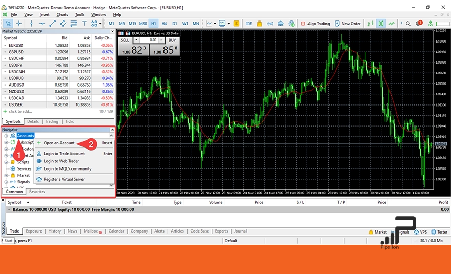 مرحله دوم باز کردن حساب در نرم افزار متاتریدر، راهنمای جامع آموزش متاتریدر 5، صفر تا صد نصب تا معامله